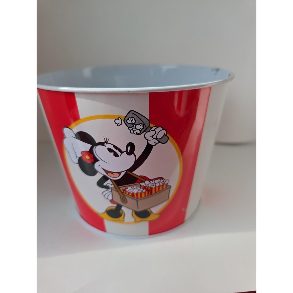 Vintage Disney Metal Popcorn Bowls Set of 3 Mickey Minnie Donald Goofy Striped - Picture 5 of 13
